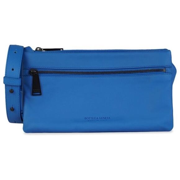 Bottega Veneta NWT Fluid Messenger Crossbody Bag in Blue - Picture 1 of 16